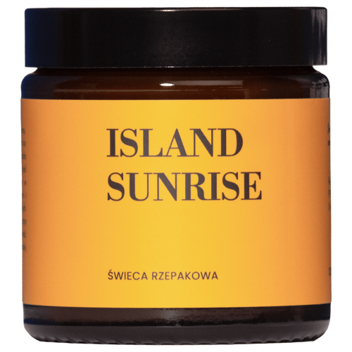 Świeca zapachowa Island Sunrise o tropikalnym aromacie.