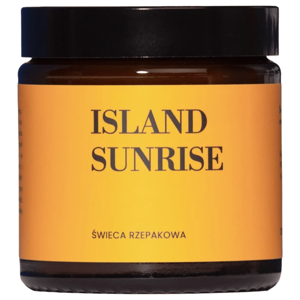 Świeca zapachowa Island Sunrise o tropikalnym aromacie.