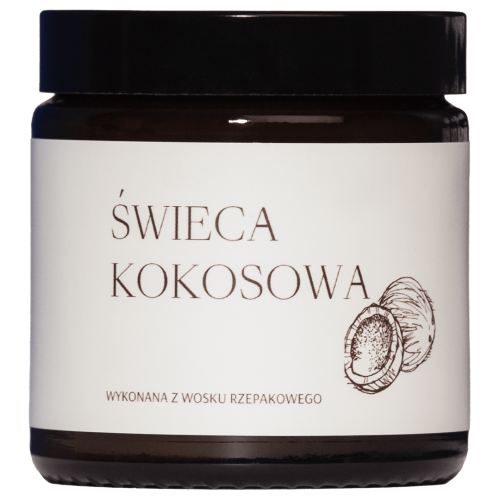 Świeca o zapachu kokosa – tropikalne ukojenie.
