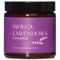 Świeca o zapachu lawendy i pomarańczy – relaks i świeżość.