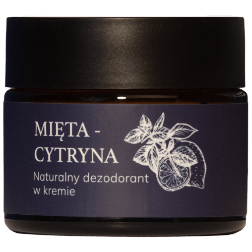 Dezodorant w kremie mięta-cytryna – orzeźwiający zapach, skuteczna ochrona i pielęgnacja skóry w jednej formule.
