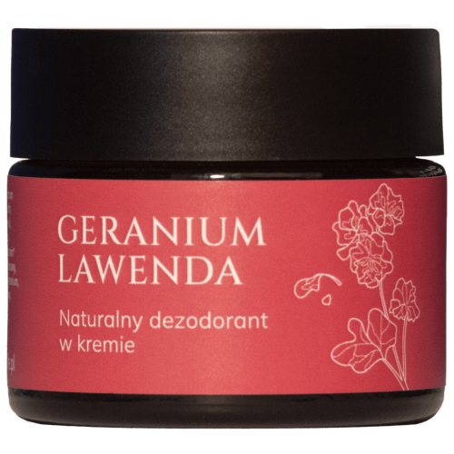 Dezodorant w kremie geranium lawenda – naturalna świeżość i relaks w jednym, z właściwościami pielęgnującymi.